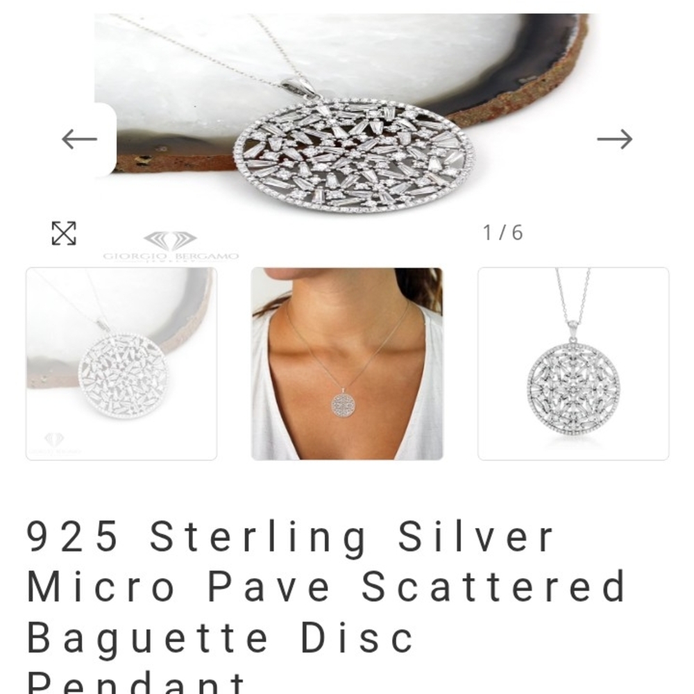 Silver Micro Pave Necklace
